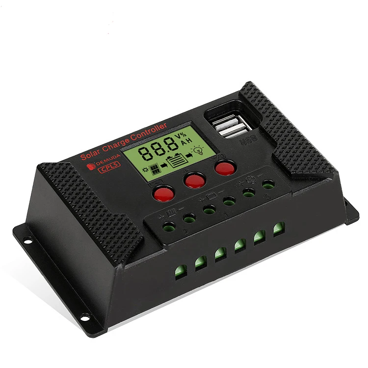 CPLS PWM Solar Charge Controller 12V/24V Solar Panel Battery Controller Regulator Charging Controller With Dual USB LCD Display