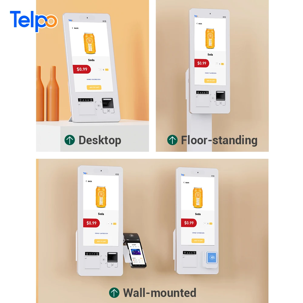 unattended android NFC card contactless electronic payment terminals for small businesses