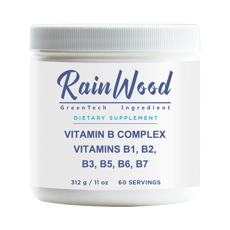 OEM Supplement Vitamin B Complex Powder Vitamins B1 B2 B3 B5 B6 B7 Complex Powder
