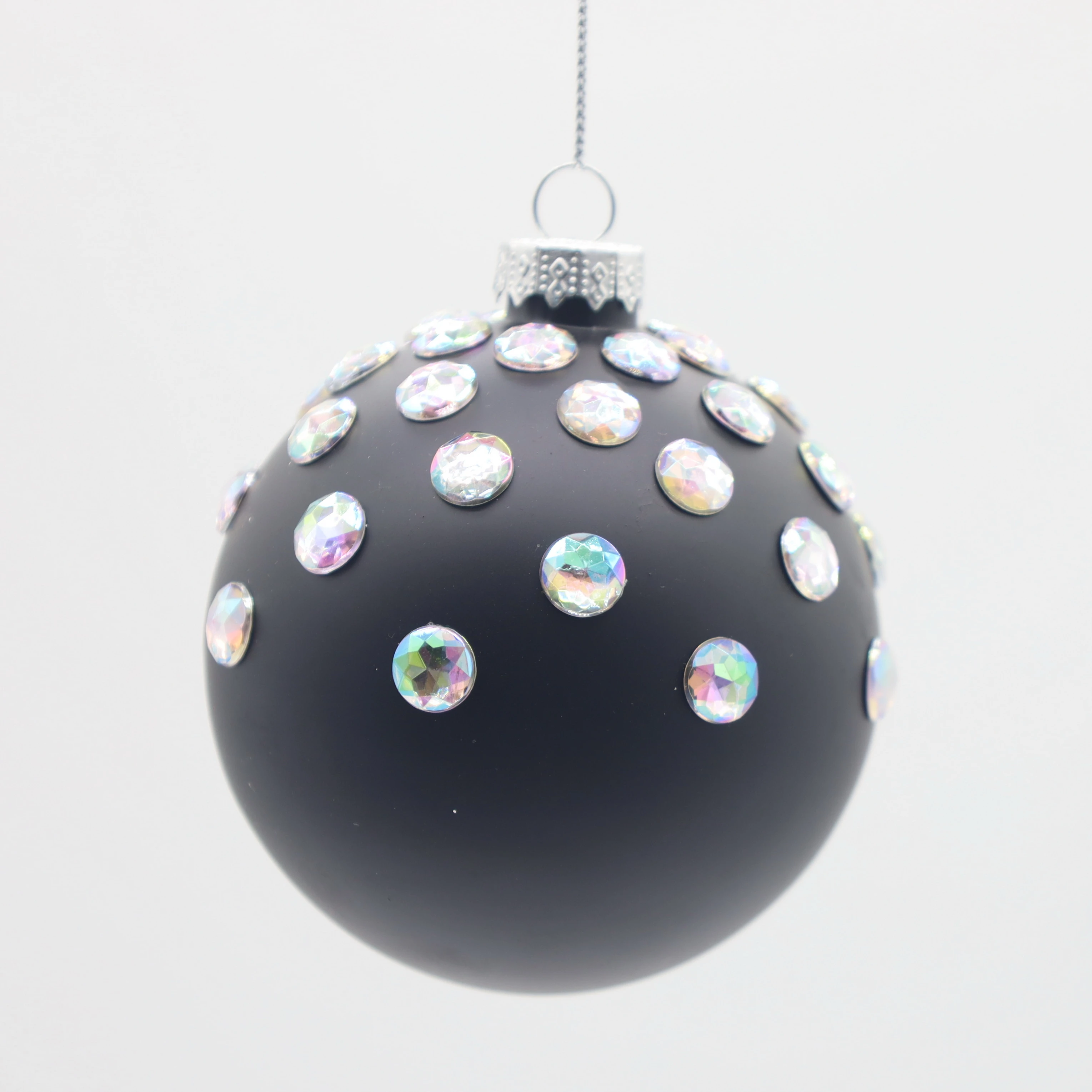 
150mm clear led handpainted glass ball 15 lights 