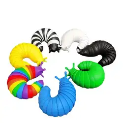 2022 New Sensory Twist Plastic Finger 3d Decompression Toy Articulated Fidget Slug Toy for Kids