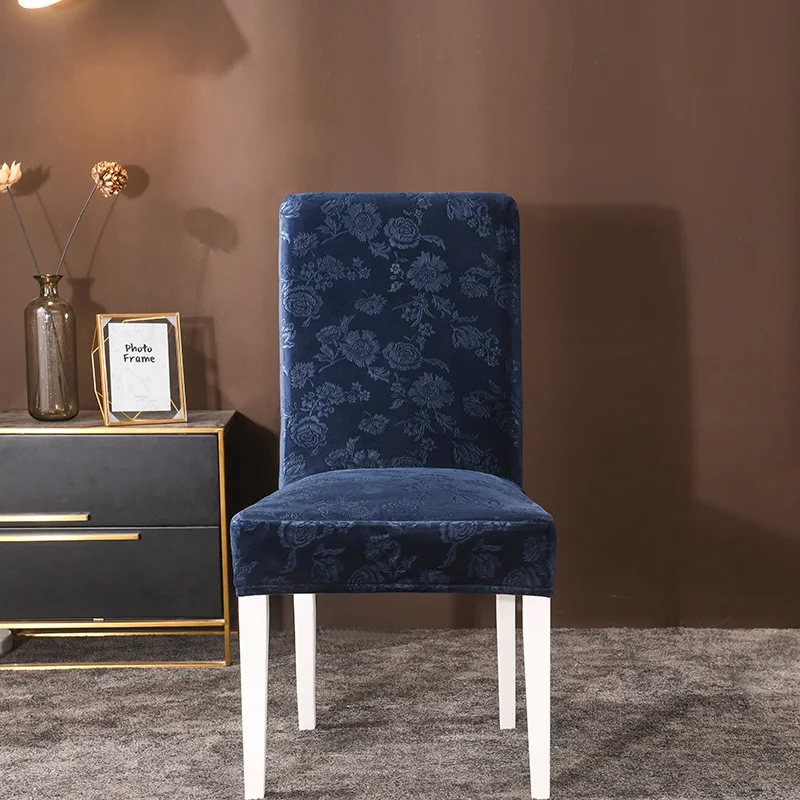 High Stretch Jacquard Spandex Velvet Dining Chair Covers for Events