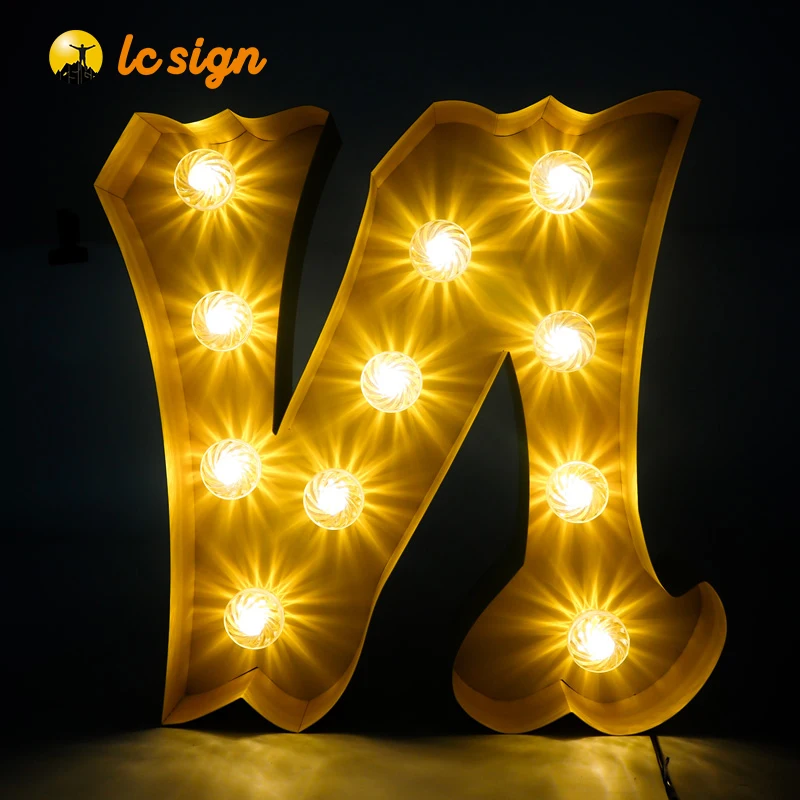 Customized luminous sign light decorative letter mr and mrs sign for wedding welcome letters signs