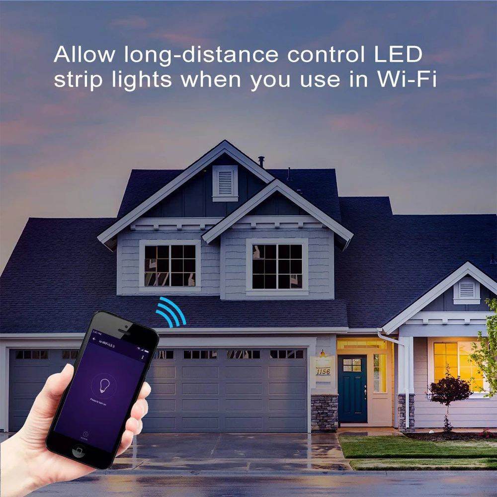 DC 5V-24V Tuya Wireless LED Wifi Controller APP Alexa Google Smart Voice DIM CCT RGB RGBW RGBCCT for Led Strip light