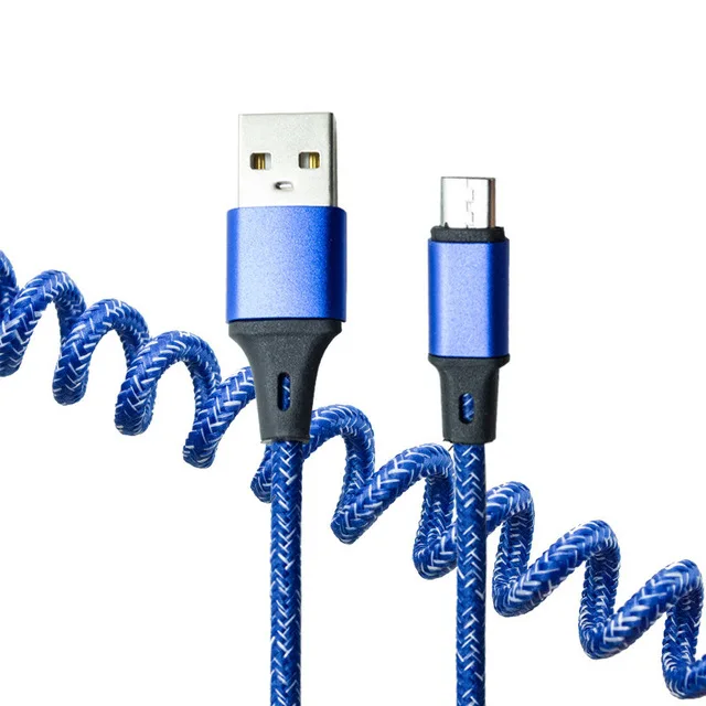 3 м спиральный адаптер USB 2,0 A папа к Micro USB B 5Pin пружинный кабель для планшетного ПК/планшета