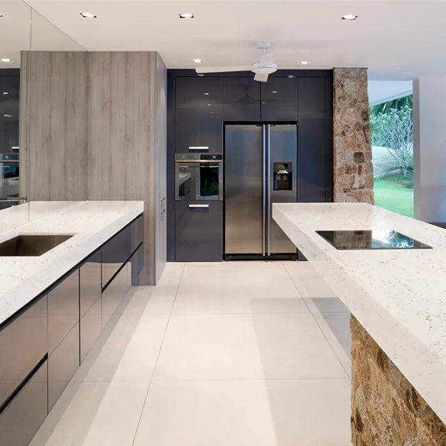 Кухонная столешница, используемая китайская искусственная кварцевая Столешница Calacatta, цена, плита, кварцевый столик для туалетного столика