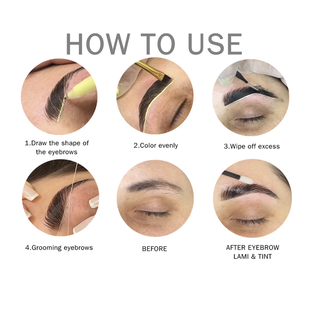 Instant Eyelash and Eyebrow Tint Long Lasting Eyelash Tint at Home Use Oil-proof Eyelash Tint Black Last up to 7-10days