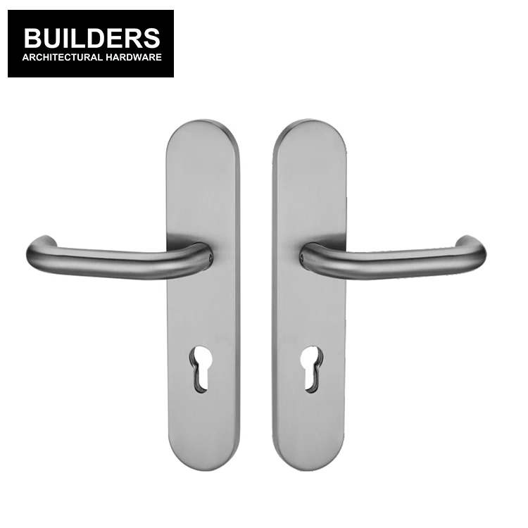 Rust-proof SUS304 interior long plate mortise door handles with lock and handles