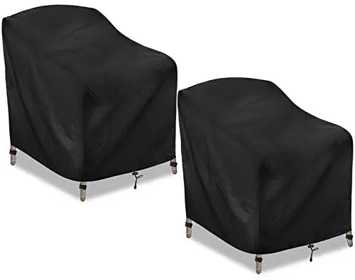 Patio Chair Covers, Outdoor Stackable-Chair Patio Furniture Cover, Waterproof Deep Seat Lounge Chair Cover