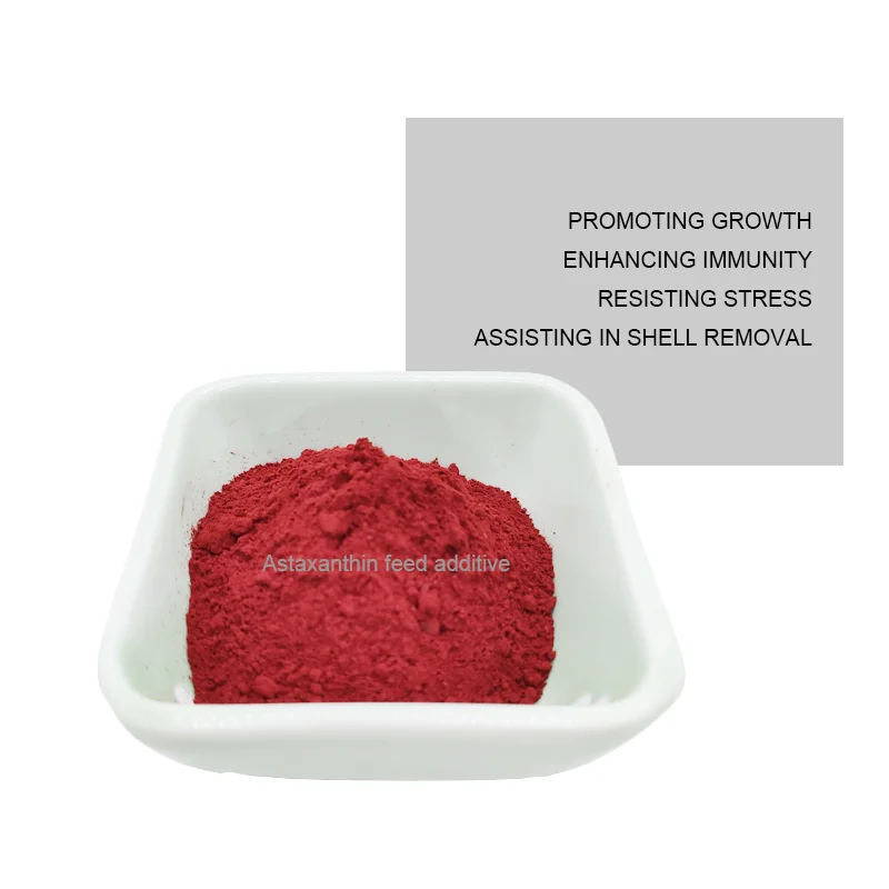 1% Biosynthetic Astaxanthin Strong Antioxidant Nutritional Value Aquatic Feed Additive For Promoting Fish Growth Aquaculture