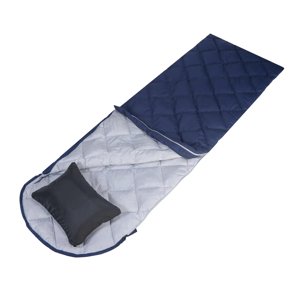 Single Season 4 Comfortable Nylon Winter Sleeping Bag for Adults Duck Goose down Fill for Outdoor Hiking Compression Packing