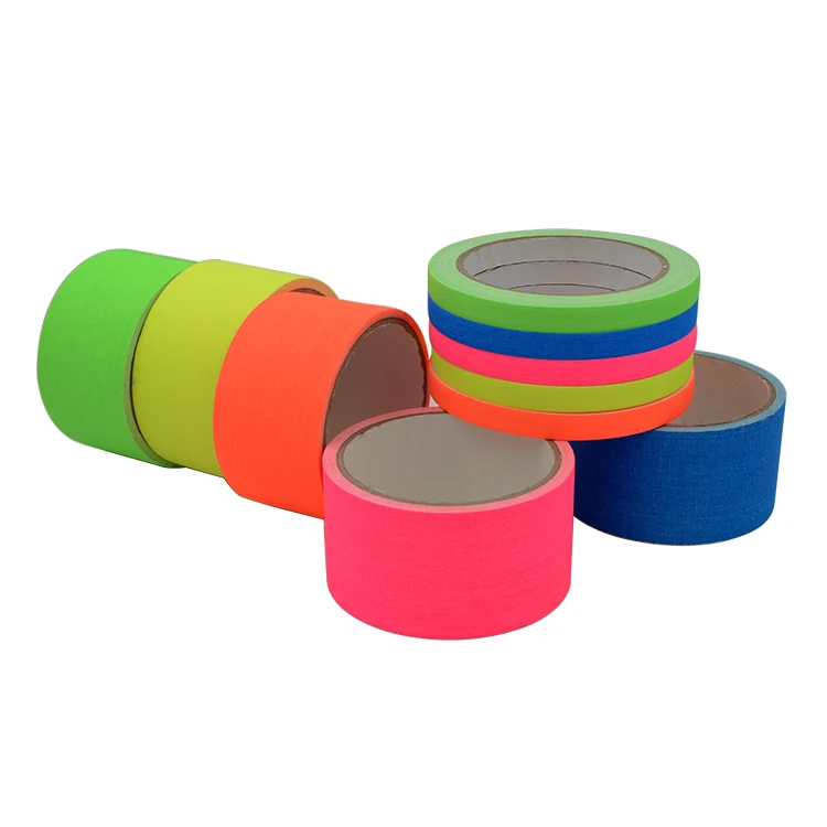 uv blacklight reactive neon gaffer cloth tape for party stage camera art craft fluorescent adhesive tape