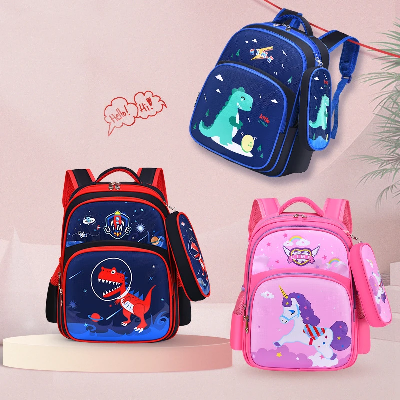 Cartoon Figure Prints Primary School Book bag Kids School Backpack Sets for Girls fashion backpack with pencil bag