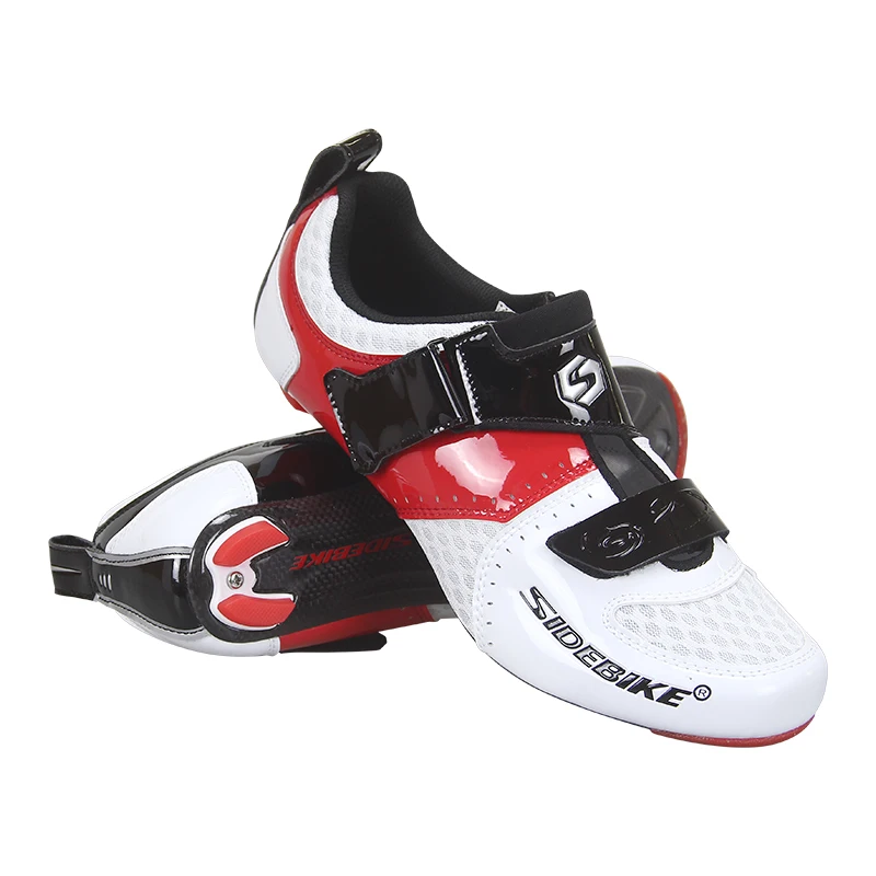 Ultra light breathable water filtering carbon fiber triathlon cycling shoes