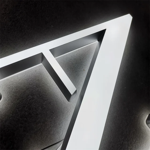 3D Brand Logo Custom Full Acrylic Light Up Sign Letter Trimless Led Channel Letters For Outdoor Sign Led Logo Sign