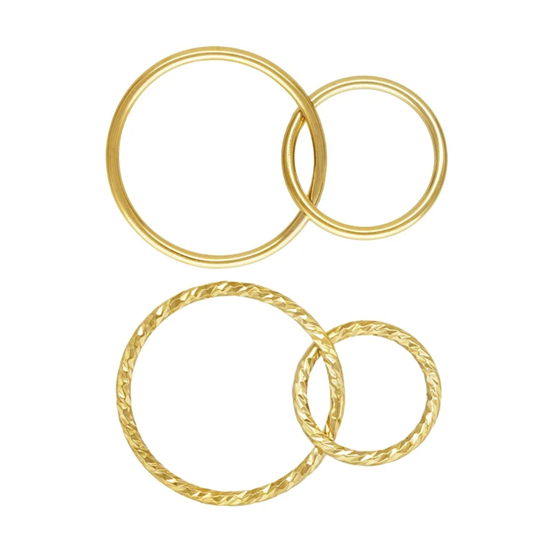 Американское 14K золото 14/20GF круглое шарнирное кольцо с двойной замкнутой петлей DIY ювелирные аксессуары