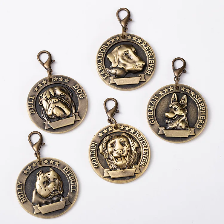 customized military laser engraved embosser debossed personalized metal id dog locator gps tag letters