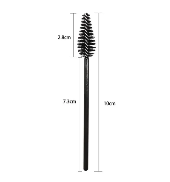 Hot sales 25pcs/pack nylon disposable pear shape mascara wand brush teardrop eyelash cleaning brush lash spoolies cosmetic brush