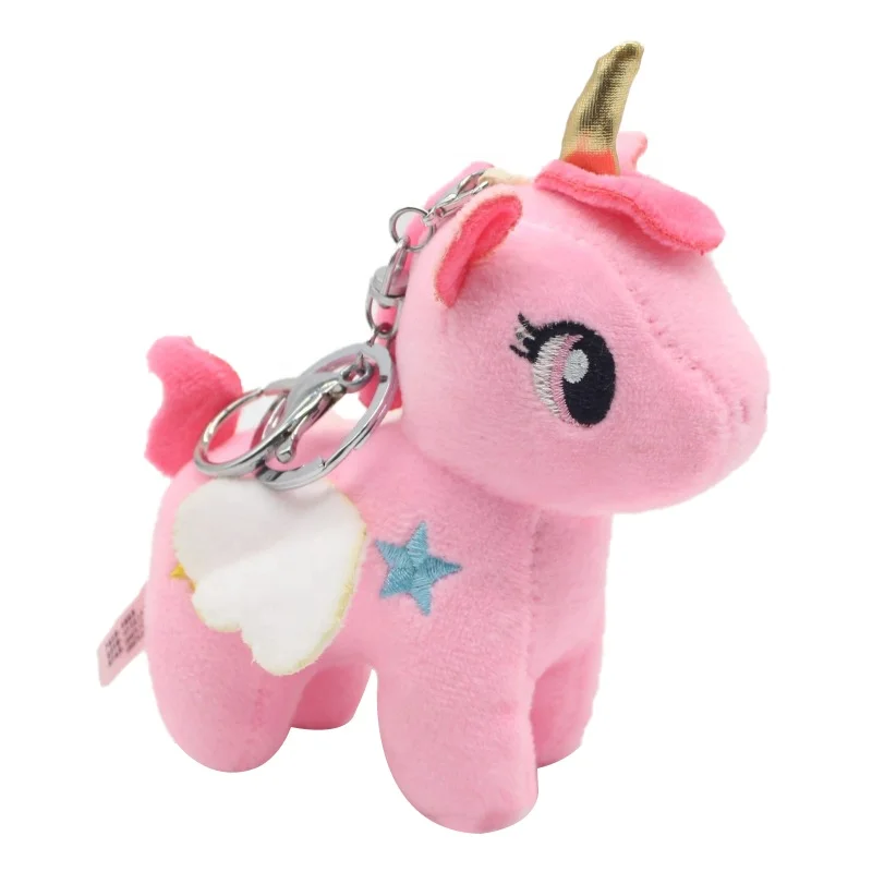 On Sale 10Cm Stuffed Pink And Blue Soft Animal Plush Unicorn Keychain Toy