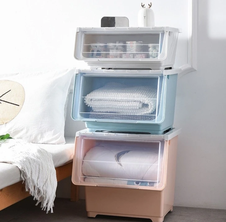 Stackable Plastic Box Home Storage Organization Storage Boxes Organizer