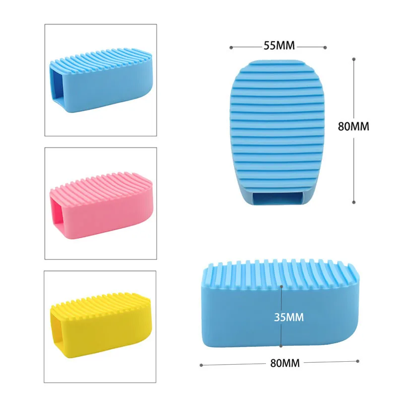 Ready Stock Candy Color Non-slip Silicone Handheld Laundry Mini Washboard For Cleaning Collars Cuffs Small Household Wash
