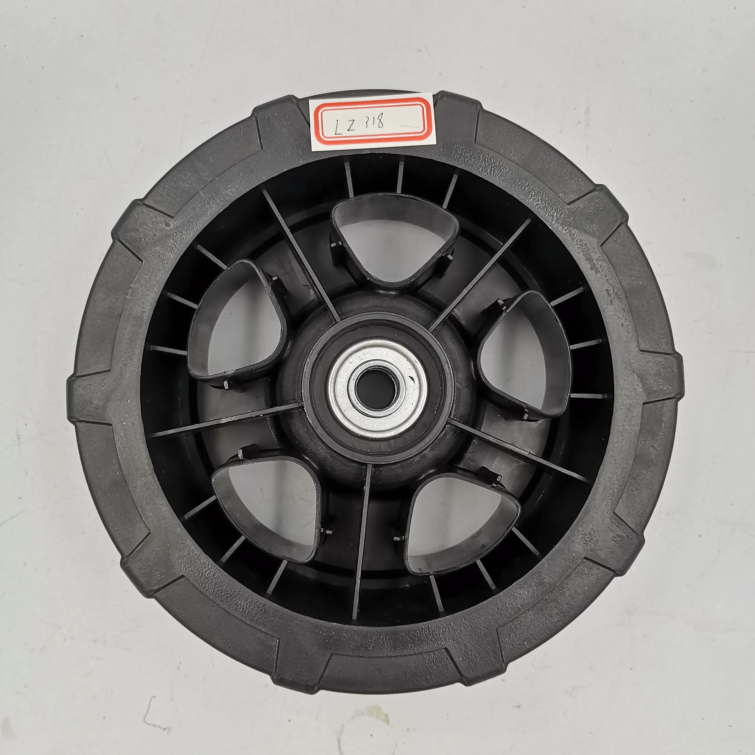 180mm 7 inch plastic roller wheel with bearing for lawn mower