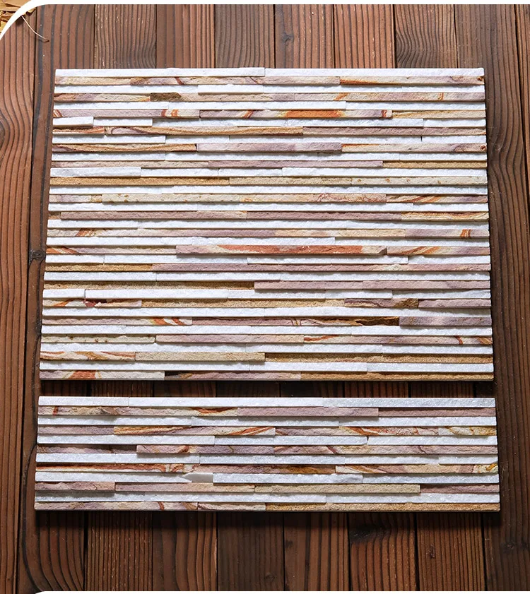 Quality natural Quartzite Culture colored sand stone exterior wall tiles cladding Stone