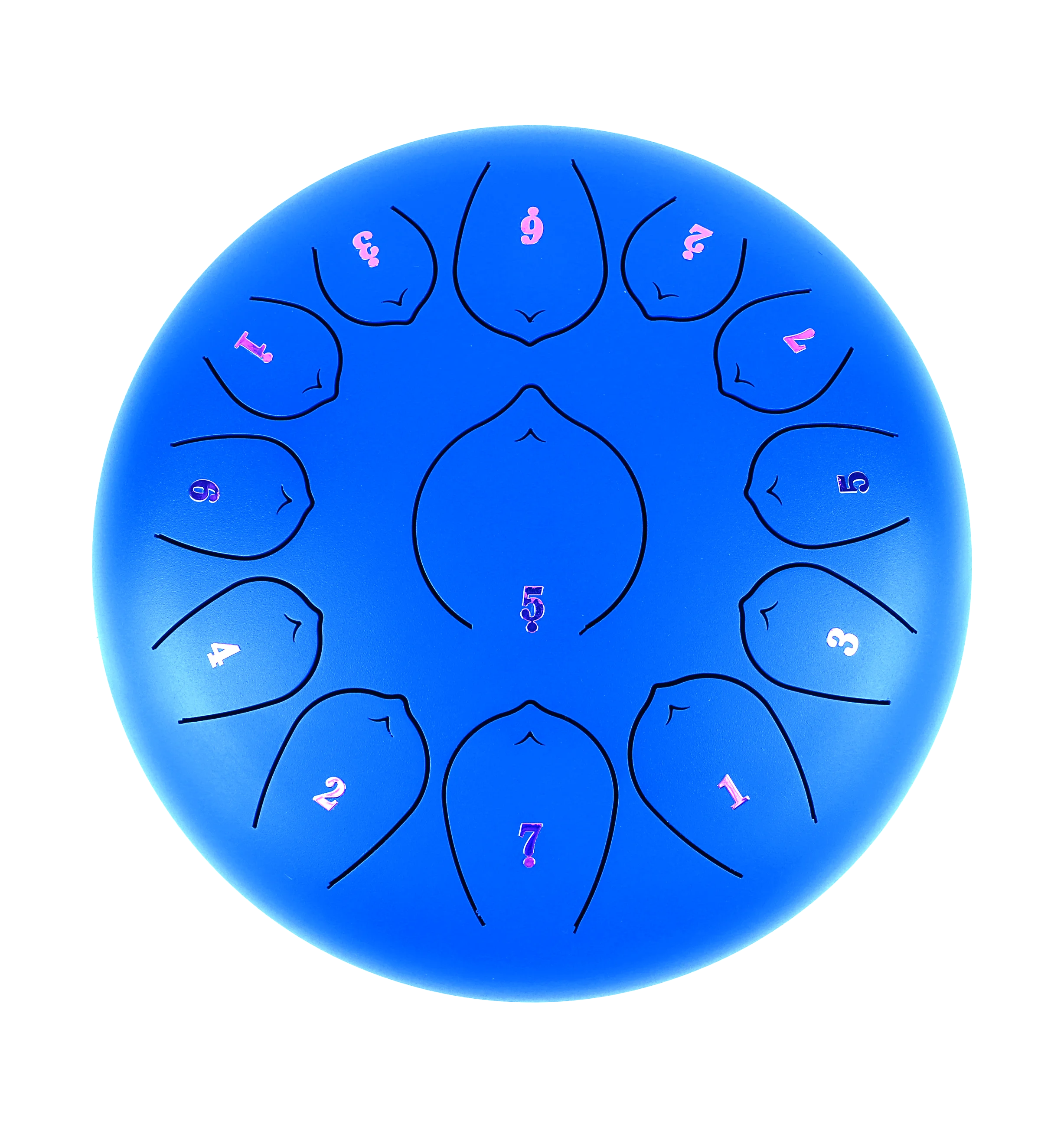 Factory offer the small size  design 12 inch (30 cm) 13 tongue blue hank drum C key balmy drum  steel tongue drum