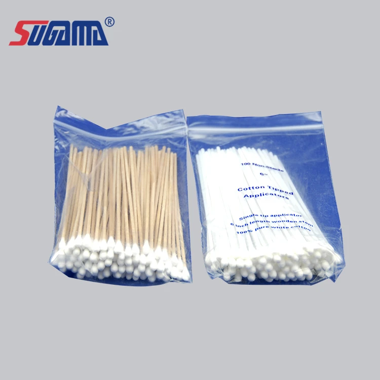 wholesale cotton swab single side or double side cleaning cotton buds stick