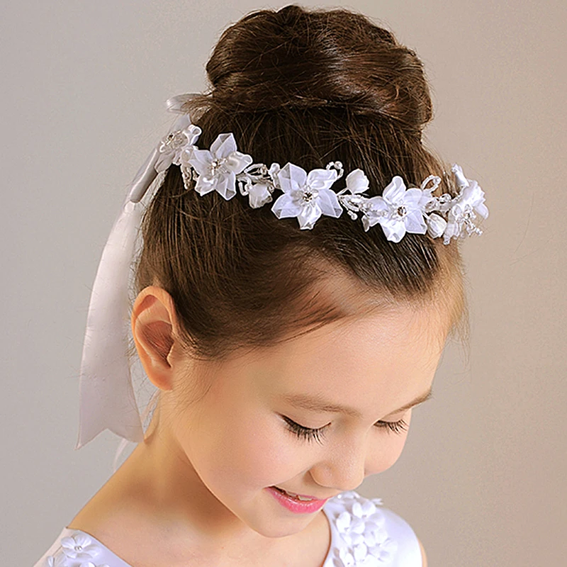 F1125 головной убор для святой первого причастия/повязка на голову девочек с цветами от поставщика