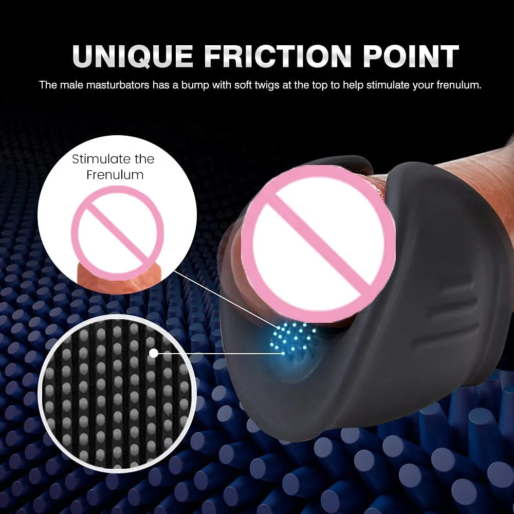 Full Silicone Male Masturbator 10 Vibration Modes Handheld Electric Sex Toy Penis Massager Penis Vibrator For Men