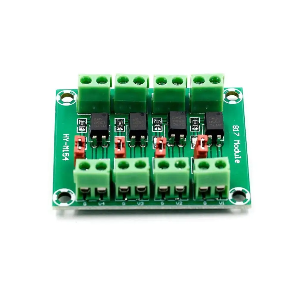 PC817 4 Channel Optocoupler Isolation Board Voltage Converter Adapter Module 3.6-30V Driver Photoelectric Isolated Module PC 817
