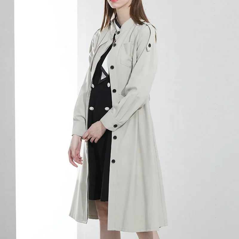 Huiquan Knee Length Trench Women Italy Whole Sale 2021 Bottoms Free Size Cut And Sew A Line Mid Price In Casual