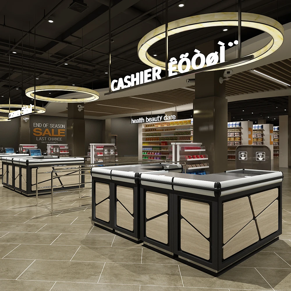 supermarket counter checkout counter cashier desk supermarket