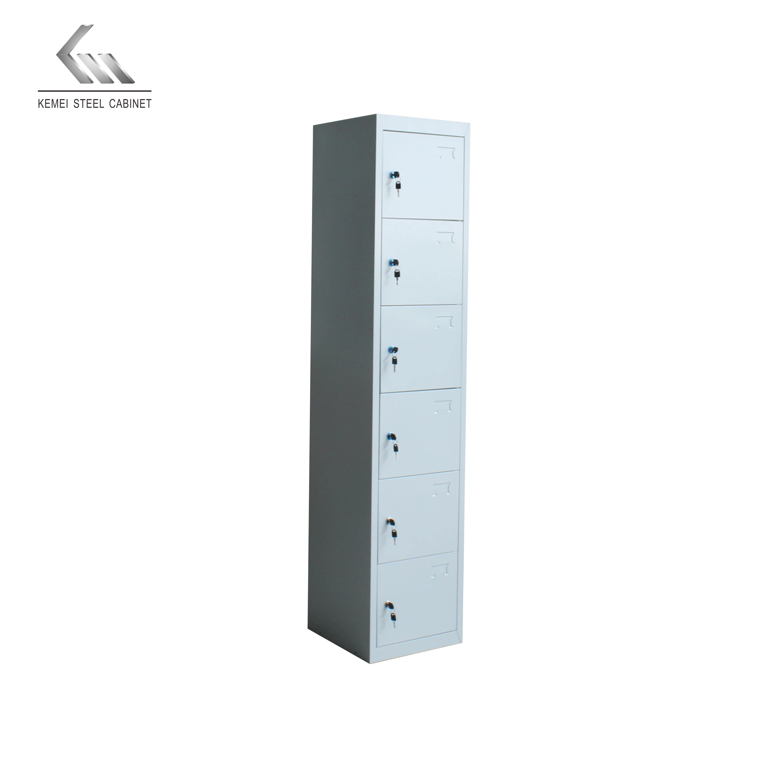 Commercial Custom Design Steel Line Furniture Metal Locker Cabinet 6 Doors For Gym Steel Commercial Clothes Storage Locker