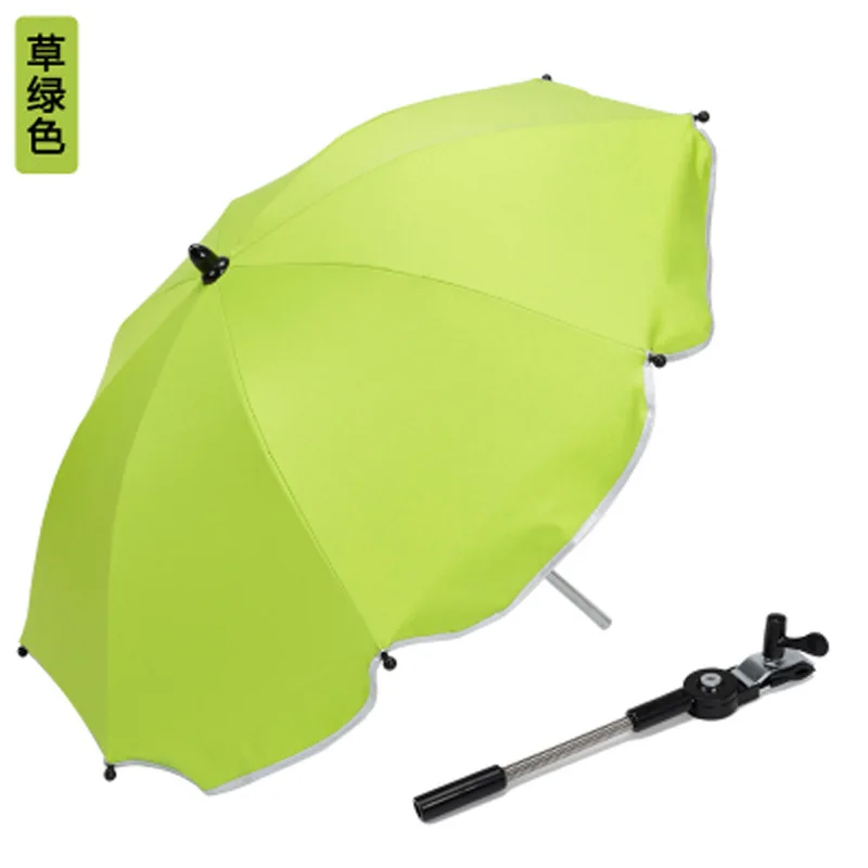 Parasol Baby Stroller Sun Protection for Sun Shade Waterproof Umbrella for Trolley Bike Wheelchair Umbrella with Holder Clip
