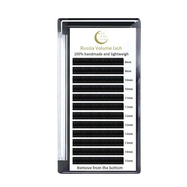 private label matte black individual eyelash volume silk easy fan lash extensions second silk tray0.03 0.05 0.07 d curl , c curl
