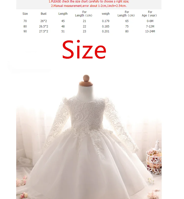 
Princess Kids Baby Dress For Girls Fancy Wedding Dress Party Birthday Baptism Dress 