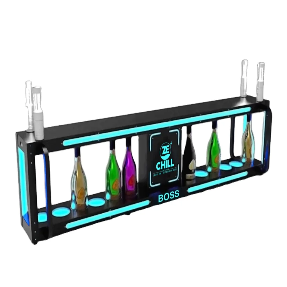 3 bottles Rack Display Wine Liquor Acrylic louisa Wall Standing one third Bottle Presenters 13 led bottle glorifier wine holder
