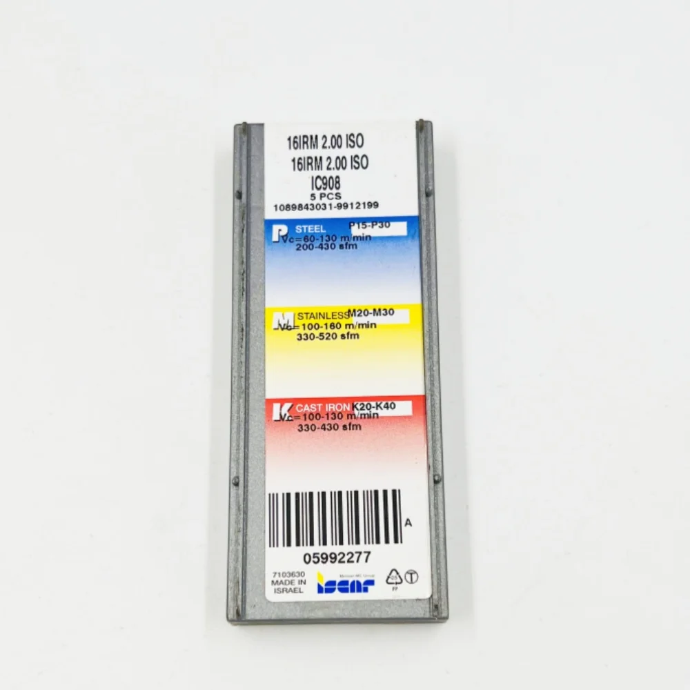 Iscars Insert 16IRM 2.00 ISO IC908 CNC Cutting Tools Turning Inserts for Steel Lathe Cutter Tungsten Carbide