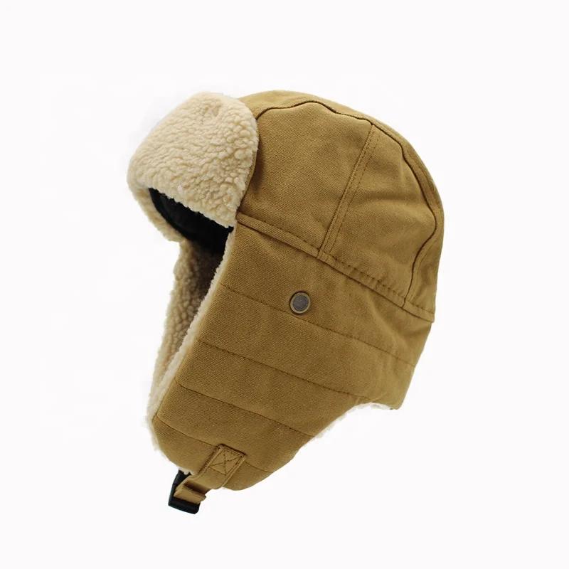 High Quality Trapper Hat Custom Winter Hats for Men with Mask Thickened Thermal Ear Protection Windproof Fur Trooper