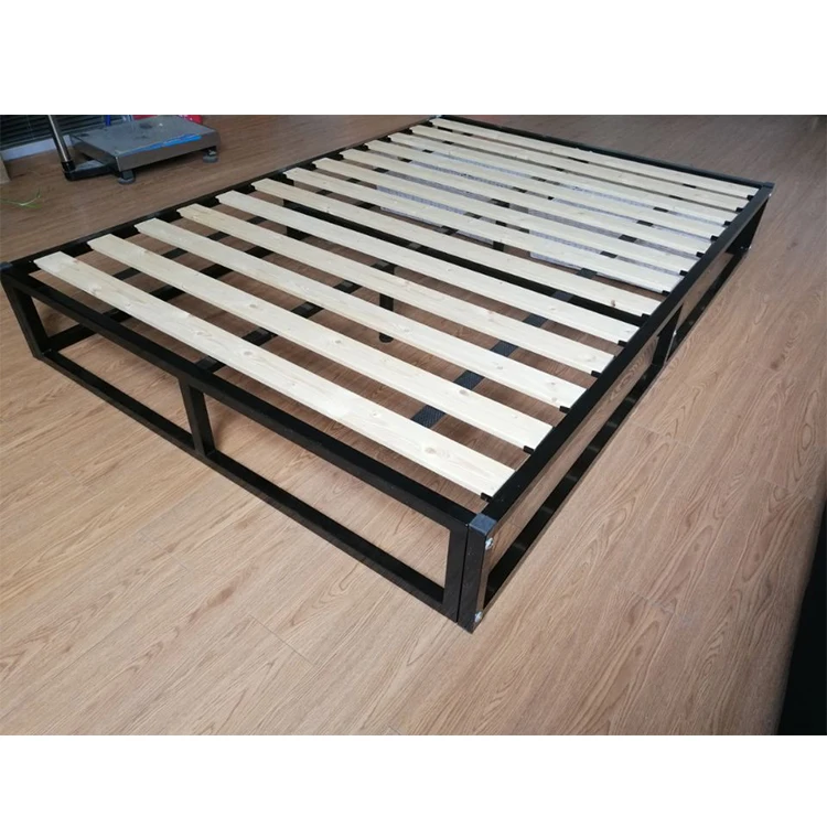 Custom Size Factory Direct Supply Black Stable Metal King Queen Bed Frame
