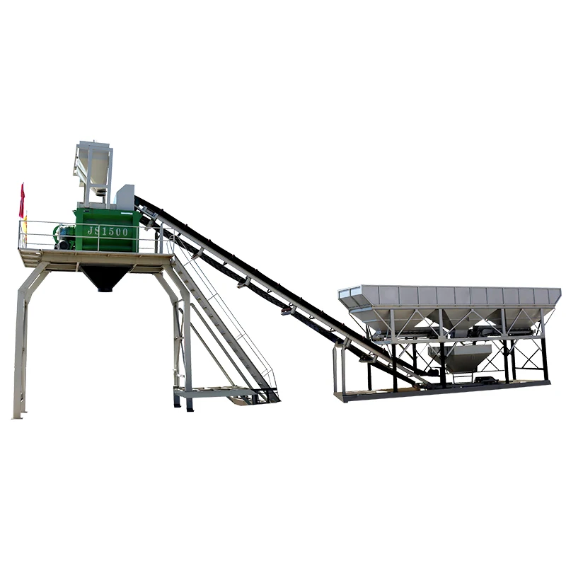 Industrial Automatic Small 500 Liter Forced Type Twin Shaft Cement Mixers Concrete Batching Plant