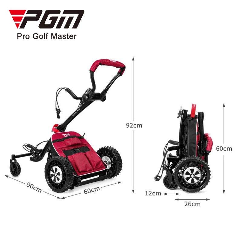 PGM QC008 smart automatic AI golf trolley remote control electric golf trolley with follow me