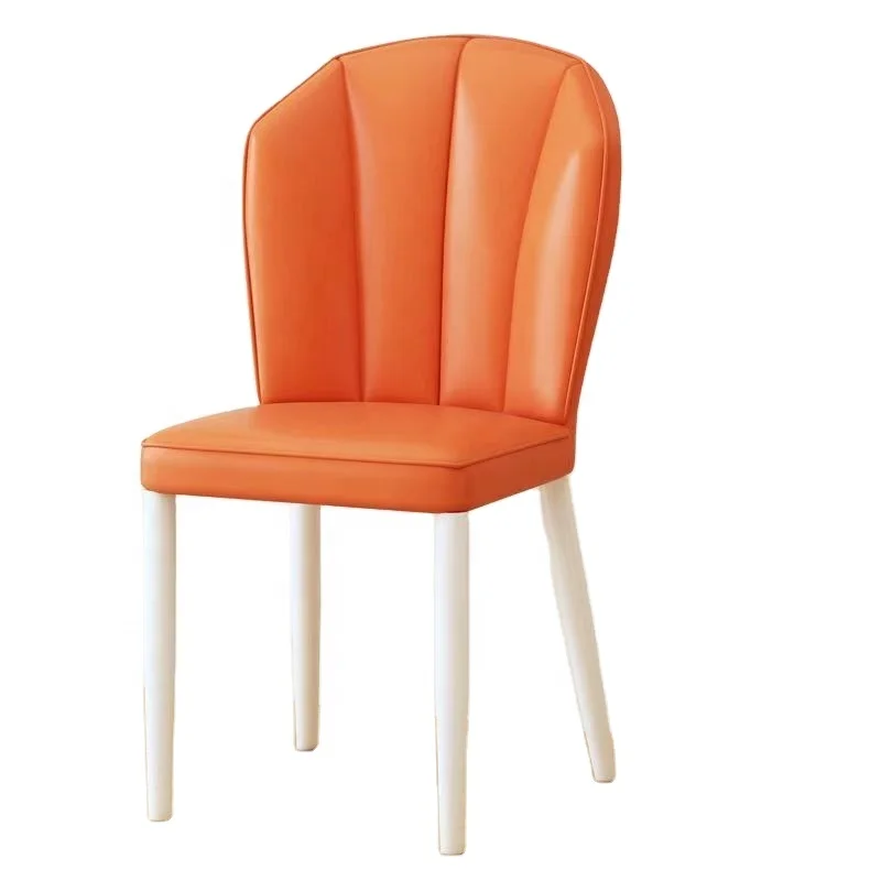 Modern dining table and chair restaurant Leather Dining Chair Upholstery Soft Fabric High Back Modern Furniture