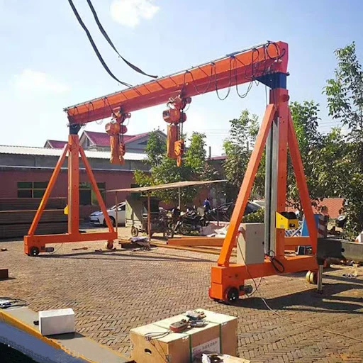 High quality portable traveling 1 2 3 5 ton mobile mini gantry crane