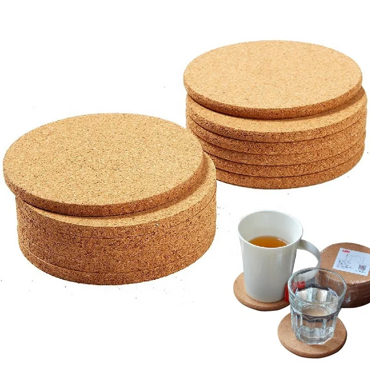 Cork Coaster for Drink Reusable Cup Coaster for Cold or Warm Drinks