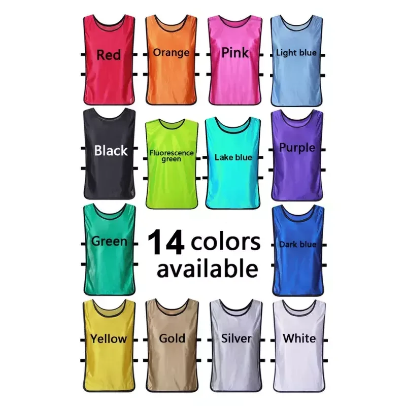 Wholesale Customize numbered football bibs training pinnies scrimmage vest
