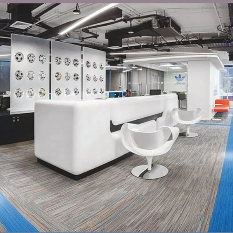 Custom size made by high quality manmade stone reception counter beauty salon/Information desk office furniture