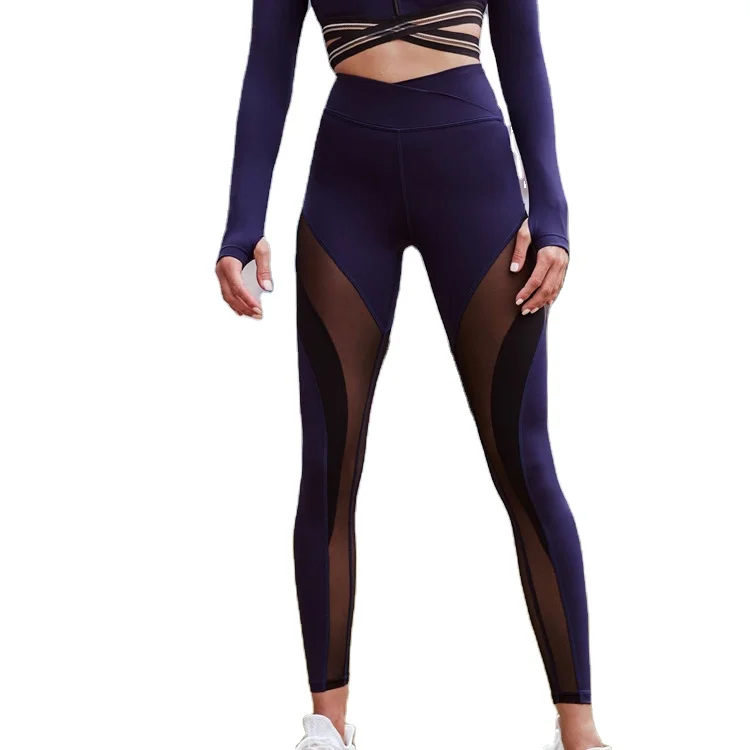 Custom Stretchy Tight fit High Waist Women Speed Training Sport Mesh Butt Lift Gym Girls Sports Outfits Leggings